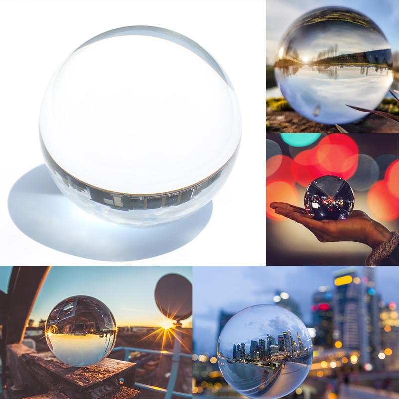 80mm Transparent Sphere K9 High Purity Photography Crystal Lens Ball