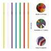 YAOSHENG 200pcs 8.26" x 0.2"Solid Colors Flexible Drinking Orange Straws,