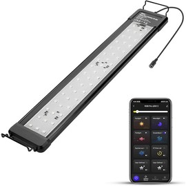 hygger Smart Aquarium Light, Bluetooth LED Light with App Control, Full Spectrum Fish Tank Light with 24/7 Lighting Cycle, 5 Modes, Adjustable Timer, for Freshwater Planted Tank - Size: 25W (for 18-24 inch Tank)