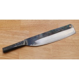 Crude - Asian 7 Inch Nakiri Kitchen Chef Knife, Carbon Steel, Super Sharp, Thin and Light