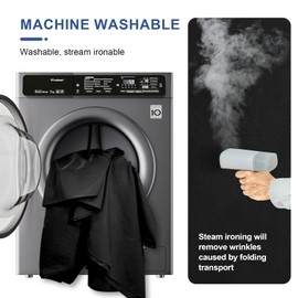 EMART 8x10ft Black Photo Backdrop Screen for Photography, Large Negros Drapes Party Background Curtain, Polyester Fabric Sheet Video Studio Portrait Photoshoot