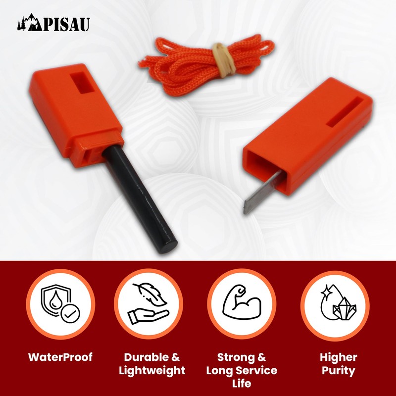 Fire Starter Flint Emergency Waterproof for Camping, Fishing and Hunting