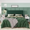 Sifurni Bed Frame Velvet Upholstered Platform Bed & Adjustable Headboard,