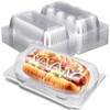 Funnymoom Funnymoom 30 Pcs Clear Plastic Hot Dog Tray with