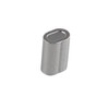 Futheda 100 pcs Aluminum Crimping Loop Sleeve Clips Oval Shaped