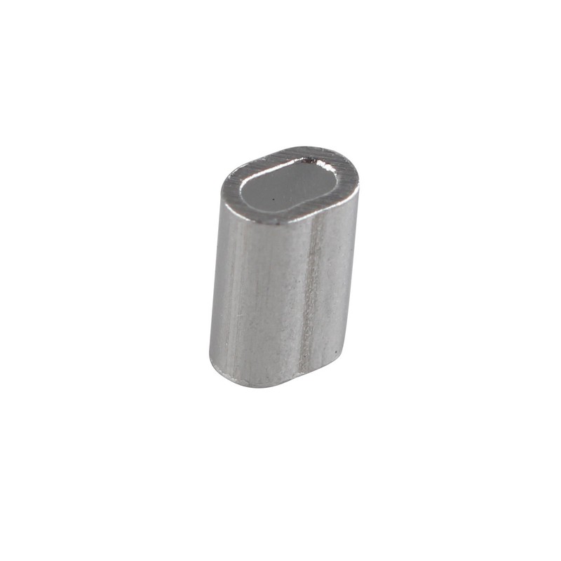 Futheda 100 pcs Aluminum Crimping Loop Sleeve Clips Oval Shaped