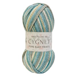 Cygnet Pure Baby Prints DK Anti-Pilling Acrylic Knitting Yarn 100g - Ocean Mist 1827