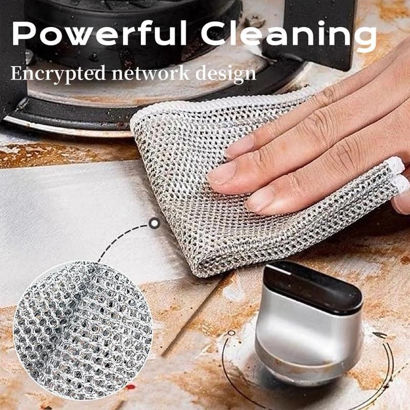 20pcs Double Layer Wire Washing Cloth, Multipurpose Non Scratch Wire