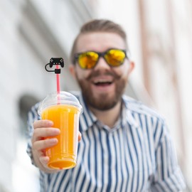 6 piezas de Tapa para Pajita Béisbol y Sófbol Taza Fundas Silicona Compatible con 30 40 Oz 10mm Tapas Creativas Lindas Accesorios Reutilizables Seguros Tazas