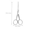 Baluue Stainless Steel Beard Grooming Scissors Ergonomic Anti-skid Design for