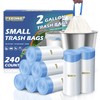 240 Count 2 Gallon Trash Bags Drawstring - Thick Small