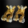 Ampper Brass Battery Terminal Connectors, Top Post Battery Terminals Clamp