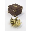 3" SEXTANT BRASS IN WOODEN BOX ~ NAUTICAL ~ MARITIME DECOR ~ PIRATE ~ ASTROLABE