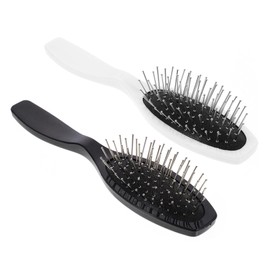 TOVINANNA 2pcs Boar Bristle Brush Double-sided Scalp Massage Comb for Salon Home