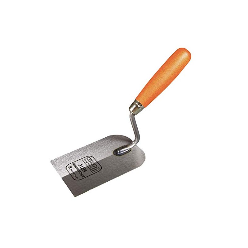 Toolty Margin Trowel, Plastering Trowel, 80mm - Wooden Handle, DIY