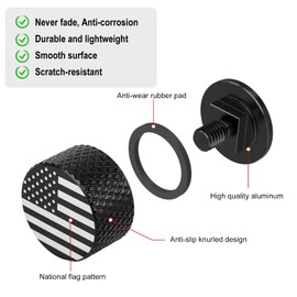 Anodized Aluminum Welding Hood Fasteners for Pipeliner Helmet, USA Flag