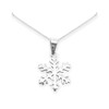Sterling Silver Snowflake Necklace, Snowflake Necklace for Women, Snowflake Necklace for Teens (14 inches plus 2-inch extender)
