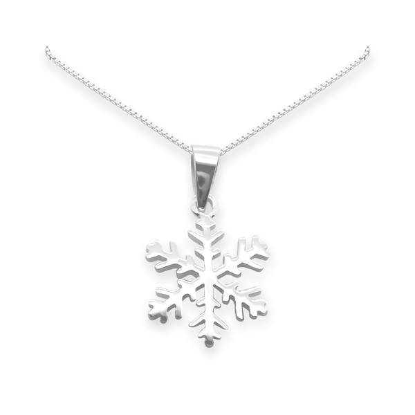 Sterling Silver Snowflake Necklace, Snowflake Necklace for Women, Snowflake Necklace