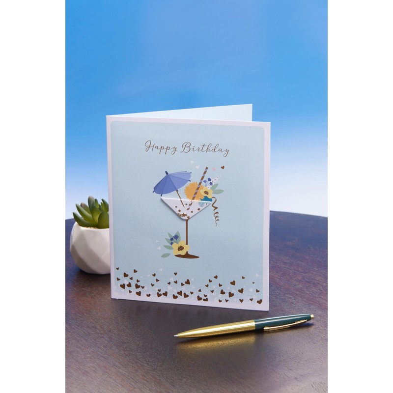 UK Greetings Birthday Card for Her/Friend - Cocktail Design