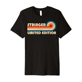 STRINGER Surname Retro Vintage 80s 90s Birthday Reunion Premium T-Shirt