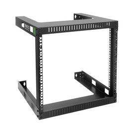 RIVECO 9U Wall Mount Rack for Network – 17.7" Deep 2 Post Open Frame Racks Easy Assembly Firm Constructed for Stereo/Server/AV/Home Data Equipment Heavy Duty Black
