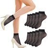 Tyqour 10 Pairs Black Womens Ankle Socks, Pop Socks, Sheer