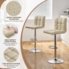Yaheetech Bar Stools Set of 2, Adjustable PU Leather Swivel