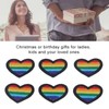6 Parches de Corazón Arcoíris, Apliques de Corazón, Parches para