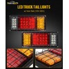 Partsam 2Pcs LED Truck Trailer Tail Lights Bar Kit 40