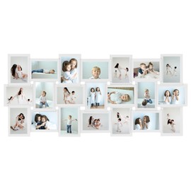 HELLO LAURA Photo Collage Frame 4x6 for Wall Decor - Family Picture Frames Gallery Display Multiple Photos - White