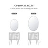 Frameless Oval Bathroom Mirror, 24x36 Inch Beveled Edge Vanity Wall