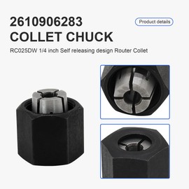Laofudech 2610906283 1/4” and 2610906284 1/2" Router Collet Kit Replacement for 1613 1617 1618 and 1619 Router