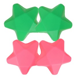Kisangel 4pcs Five-pointed Star Grip Strength Trainer Rubber Finger Exerciser Grip Finger Trainer Hand Training Equipment Hand Muscle Training Party Squeeze Toys Chew