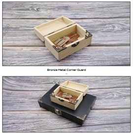 OTOTEC 40Pcs Vintage Box Corner Protectors Antique Metal Corner Protector with Screws Decorative Edge Cover for Desk Cabinet Jewelry Box Bronze