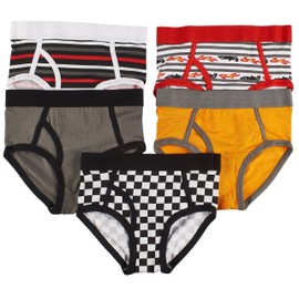 Trimfit Boys Cotton/Spandex Tagless Colorful Briefs 5-Pack Kids Underwear