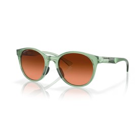 Oakley Spindrift OO9474 947413 52MM Transparent Jade/Prizm Brown Gradient Round Sunglasses for Women + BUNDLE Accessory Leash + Designer iWear Kit