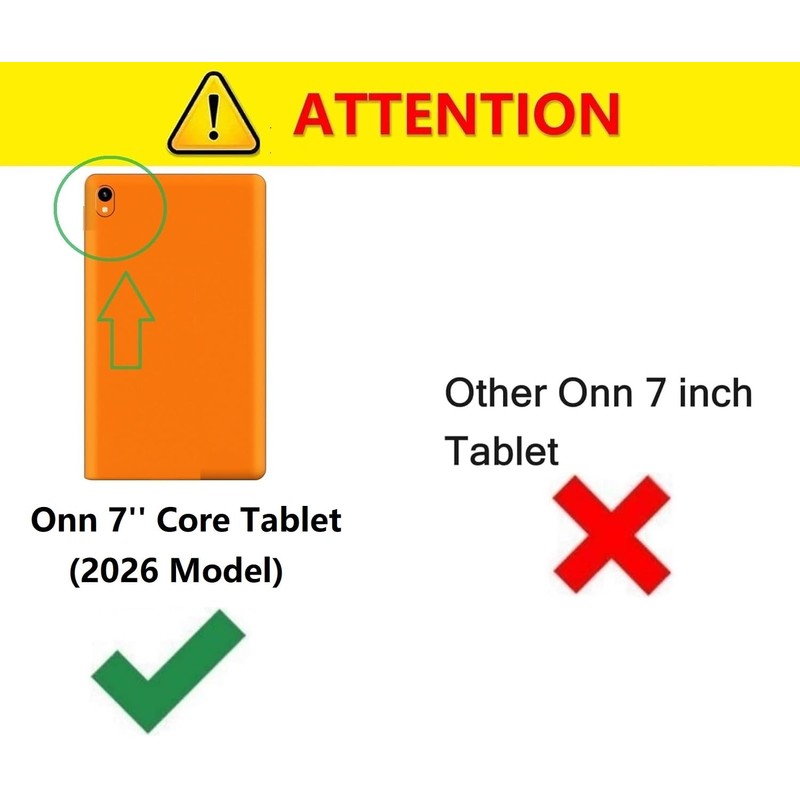 8Wireless Screen Protector and Case for Onn 7 Inch Core