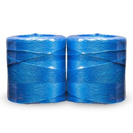Bridon Max Blue Hay Baling Twine, 130 Pound Knot Strength and 20,000 Foot Length, 2 10,000 Foot Spools, Crop Baling, Christmas Tree wrap