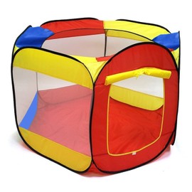 POCO DIVO Hexagon Ball Pit 44" Toddler Playpen Indoor Outdoor Twist Pool Kids Popup Mesh Play Tent