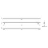 GedoTec Bar Handle G10 Stainless Steel Furniture Handle 480 mm
