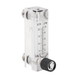 LZM6T Acrylic PMMA Adjustable Panel Type Gas Flowmeter 1~10LPM 1/4"BSP M18*1.5