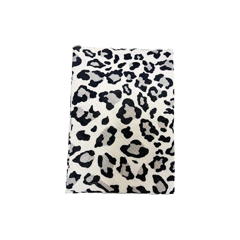 Jeamis XL Triangular Knitted Scarf Leopard Spring Scarf 100% Cotton