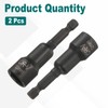 sourcing map 2Pcs 1/4" Hex Shank 12mm Magnetic Hex Socket