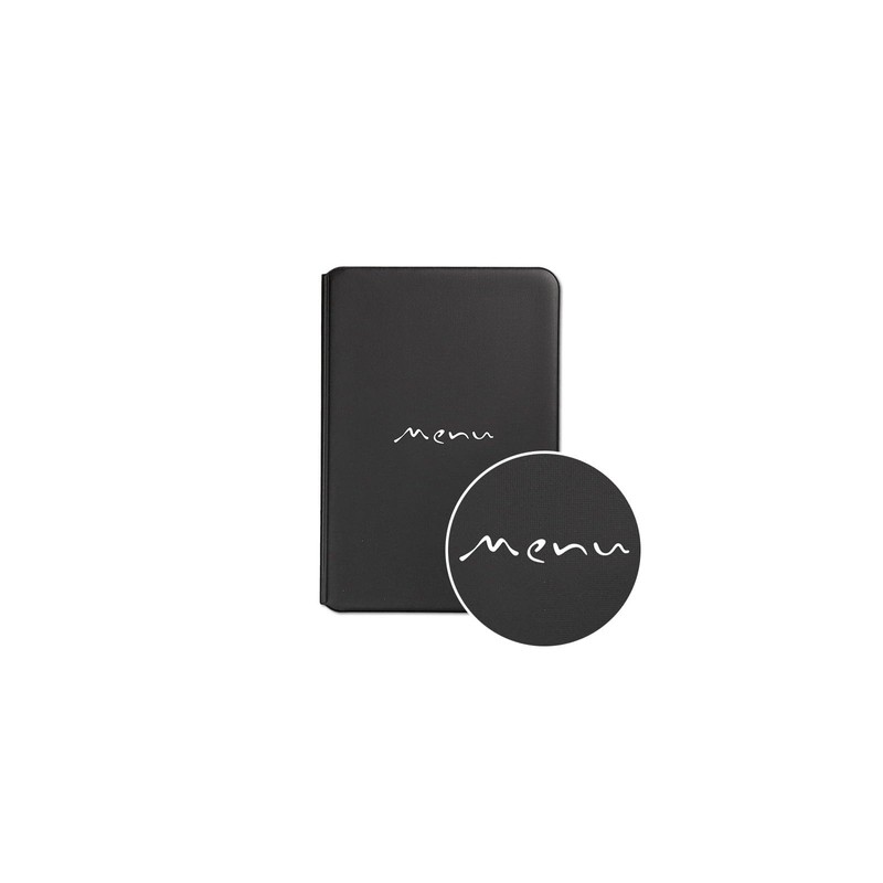 I LOVE MENU Toscana Menu Holder, PVC, Black, 23 x