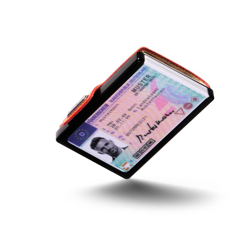MONDRAGHI® Slim Wallet with Money Clip Original Leather Credit Card