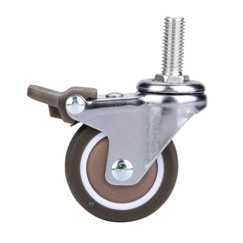 4pcs 2in Universal TPE Rubber Caster Wheel for Medical Equipment