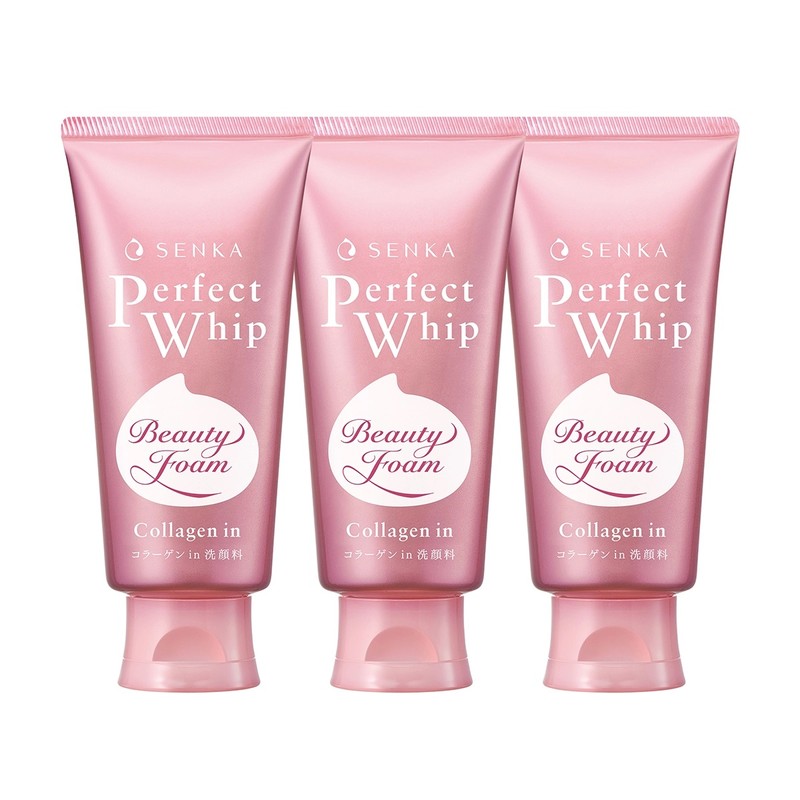 Senka Perfect Beauty Foam Cleansing Foam x 3 White Clay