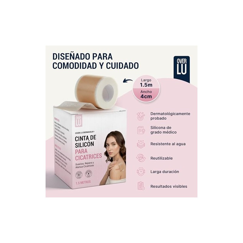 Over Lu DermaSilk™ | Cinta de Silicona para Cicatrices –