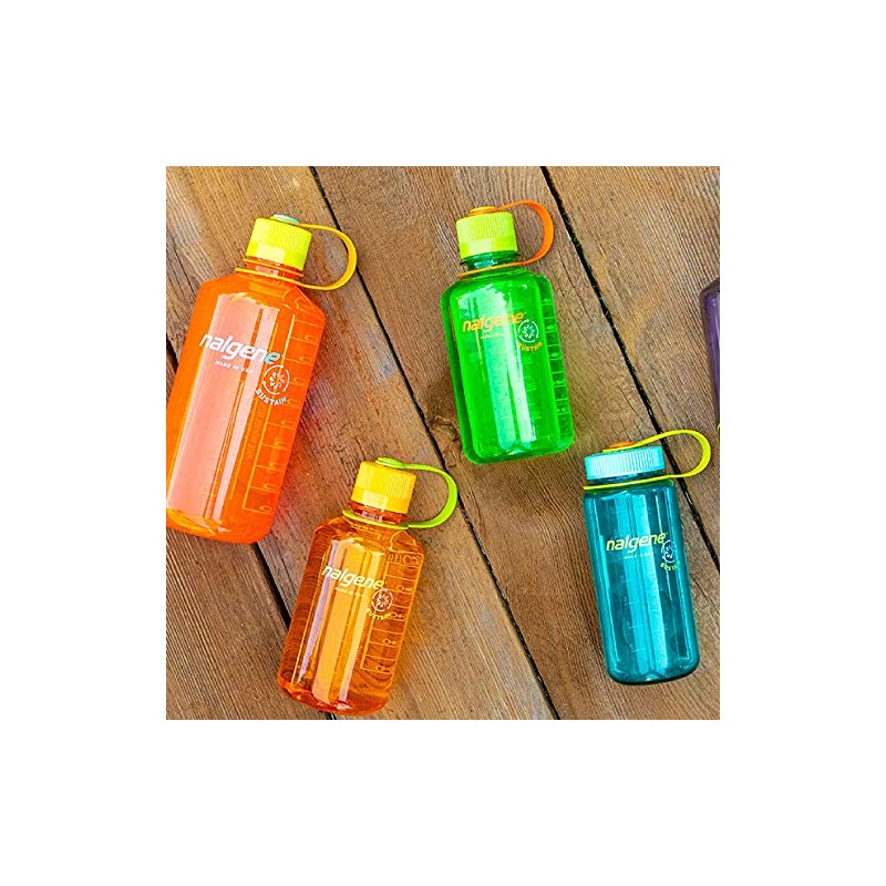 Nalgene Tritan Narrow Mouth BPA-Free Water Bottle, Gray, 32 oz