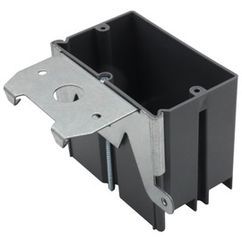 AIRTAK Single Gang Adjustable Electrical Outlet Box,Grey of Electrical Switch Outlet Box,21Cubic Inches New Outlet Box with ETL Certified(1 Pack).